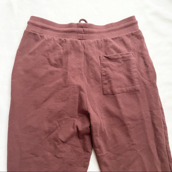 Asos Tapered Pleated Sweatpants Burgundy Joggers - Picture 5 of 7